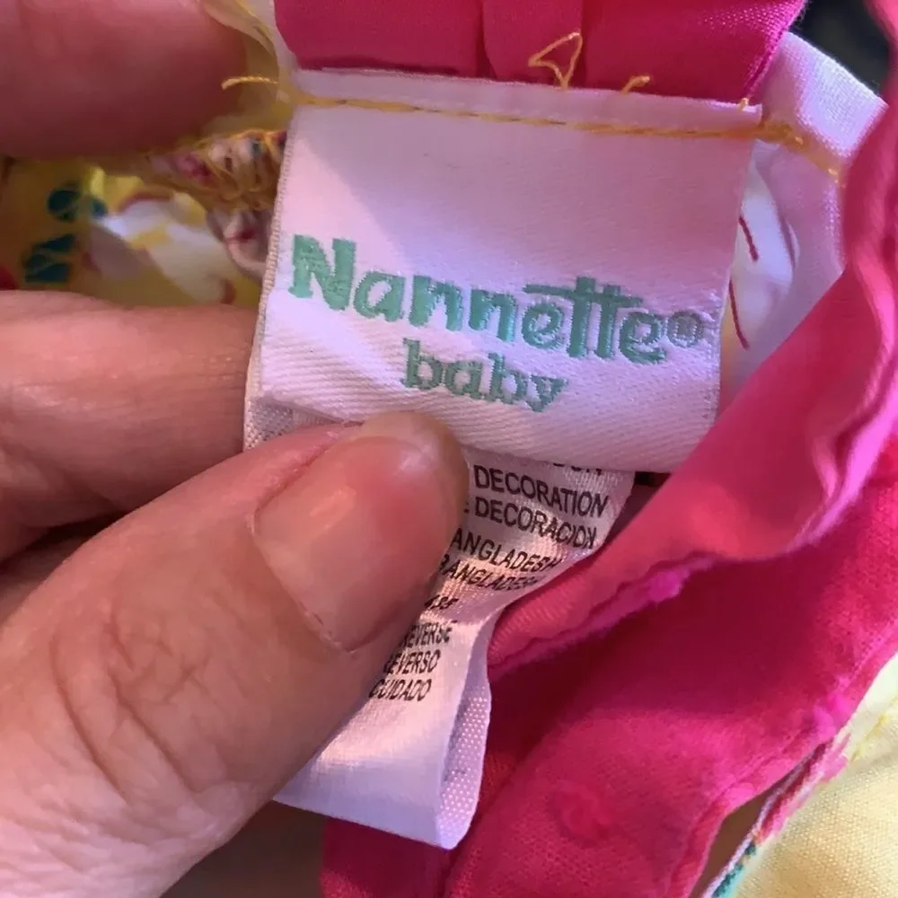 Nannette baby yellow & pink floral dress‎